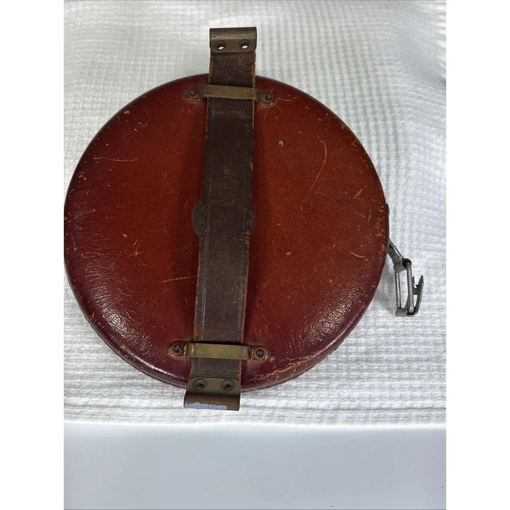 Vintage Rabone Chesterman Measuring Tape 100' England Leather Brass